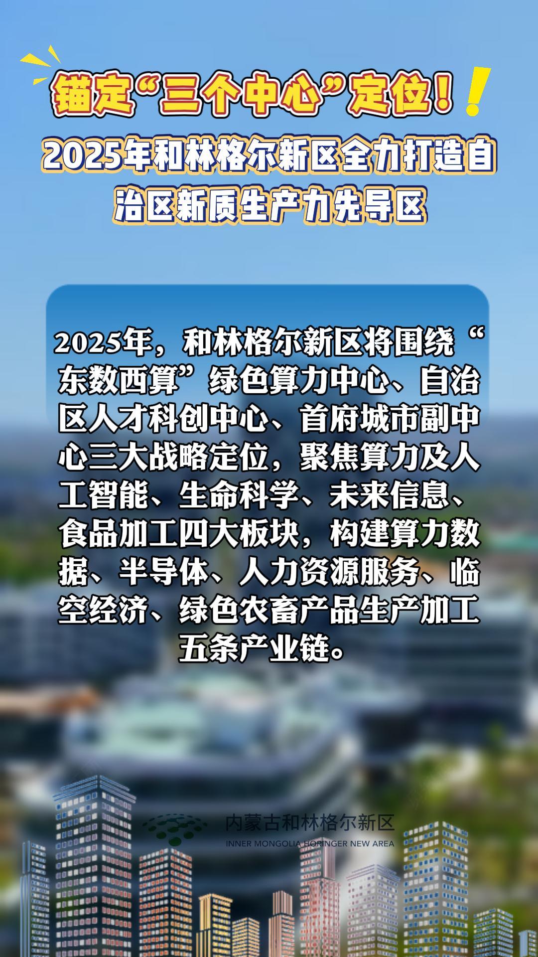 锚定“三个中心”定位！2025年和林格尔新区全力打造自治区新质生产力先导区