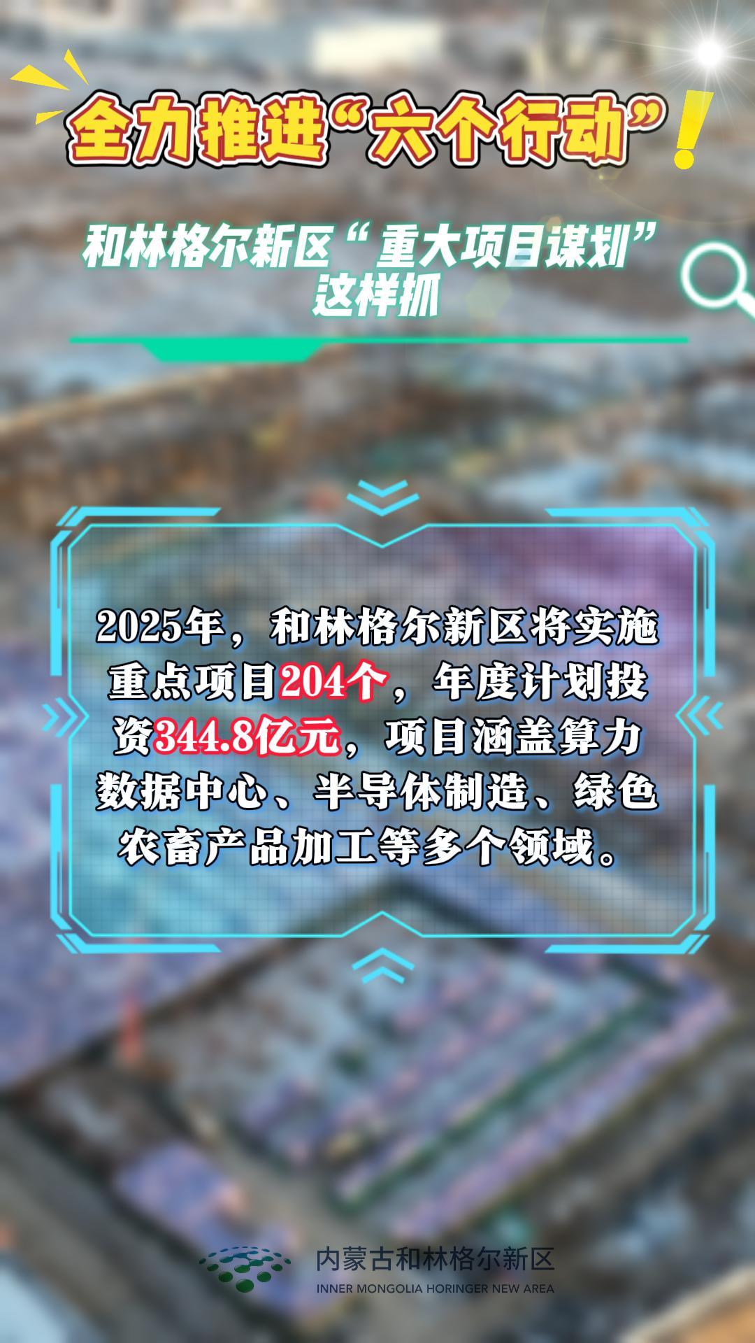 全力推进“六个行动”，和林格尔新区“重大项目谋划”这样抓